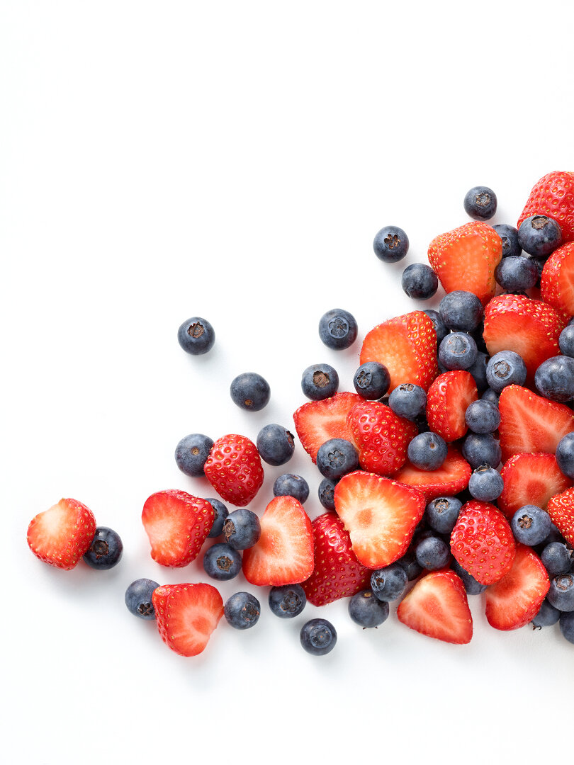 Ardo strawberry slices and Blueberries
