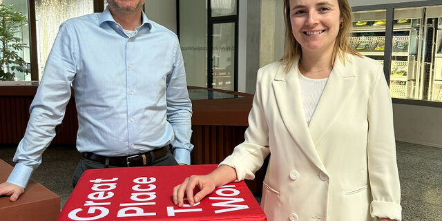 Dagmar De Craemer en Lieven Tittillion zijn trots op het behaalde Great Place To Work certificaat!