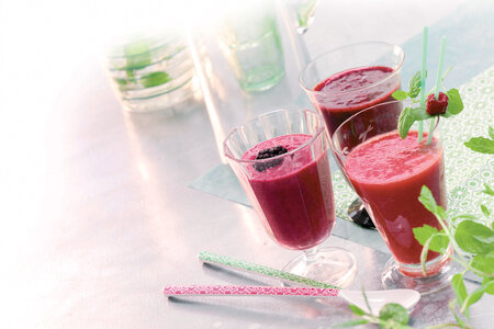 Image of Blackberry and banana smoothie recipe made with Ardo products