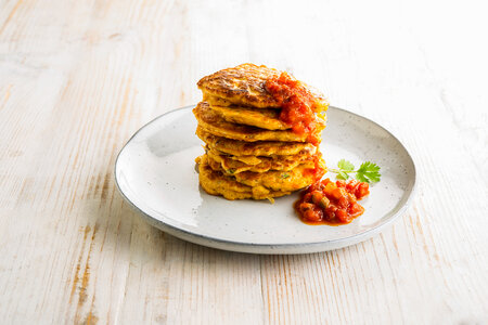 Image of Mexican roasted corn pancakes recipe made with Ardo products