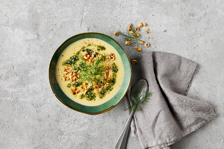 Potato Leek Soup with Dill Butter