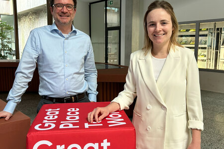 Dagmar De Craemer en Lieven Tittillion zijn trots op het behaalde Great Place To Work certificaat!
