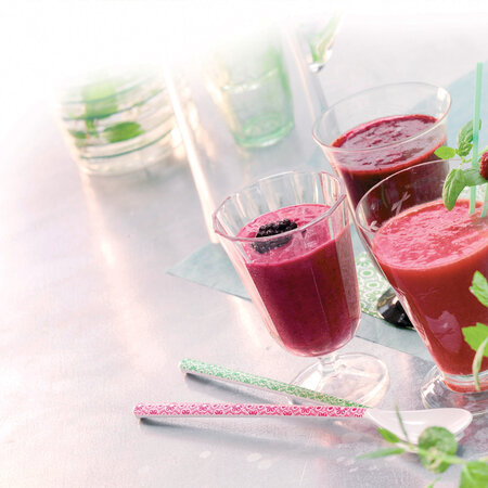 Image of Blackberry and banana smoothie recipe made with Ardo products