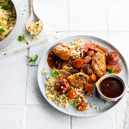 Image of Gumbo with bulgur, turkey and chorizo recipe made with Ardo products