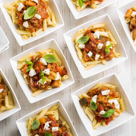 Image of Penne with ratatouille à la Mexicana recipe made with Ardo products