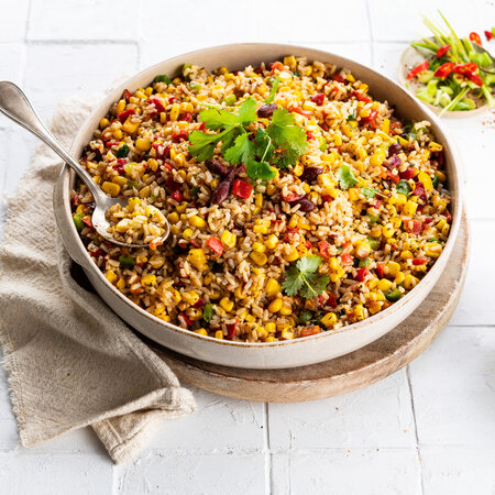 Image of Mexican rice dish recipe made with Ardo products