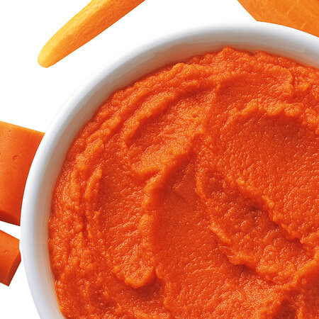Carrot puree portions
