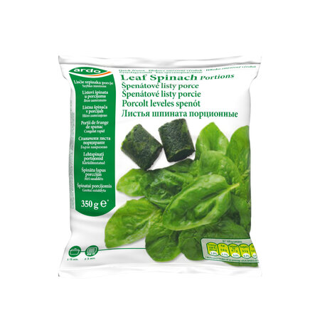 ardo leaf spinach portions 350g