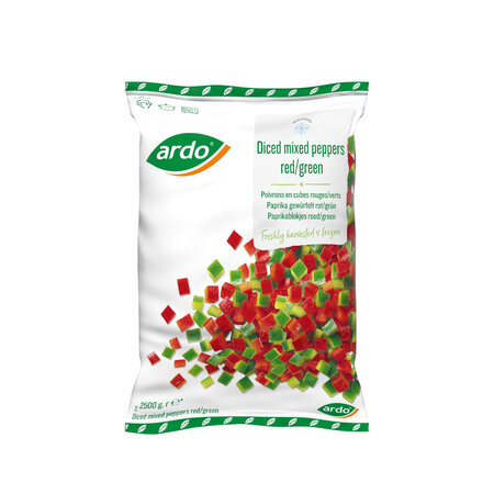 ardo diced mixed peppers red_green 2,5 kg 