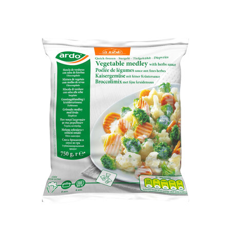 ARDO A TABLE VEGETABLE MEDLEY WITH HERB SAUCE 750G