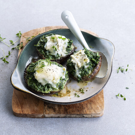 Stuffed mushrooms with spinach and gorgonzola
