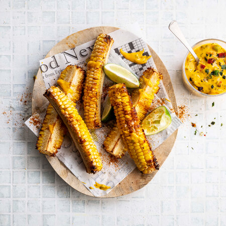 Corn Ribs with Mexican Dip
