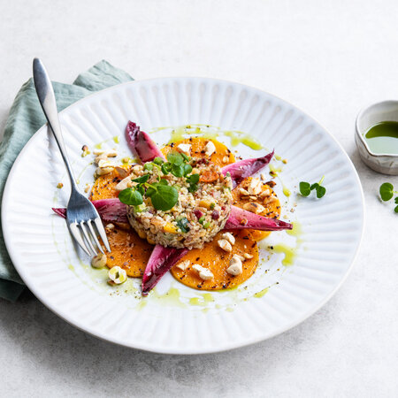 Roasted butternut with Insalata Sapphira recipe