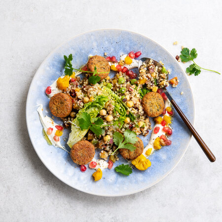 Insalata Sapphira with falafel recipe