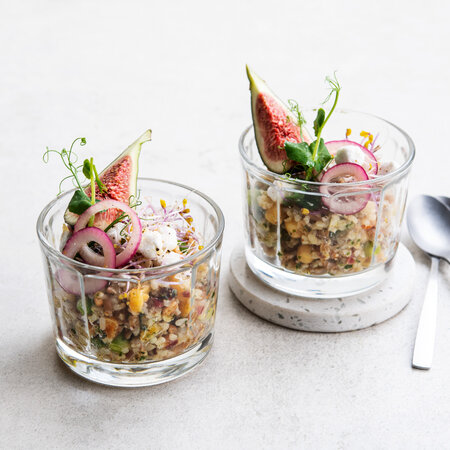 Sapphira appetizer with goat's cheese & figs recipe